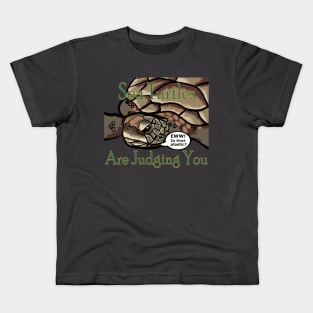 Judgy Sea Turtle Kids T-Shirt